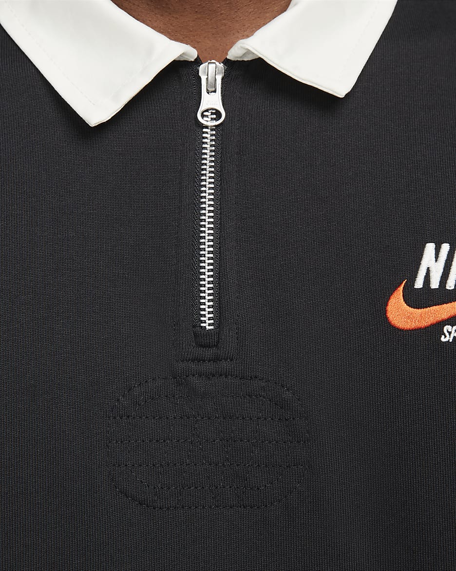 Nike Sportswear Trend Men's Rugby Top - Black/Sail