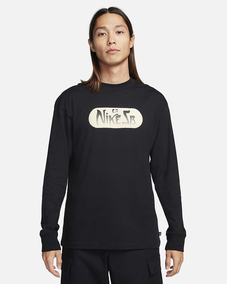 Nike SB Long-Sleeve Max90 Skate T-Shirt - Black