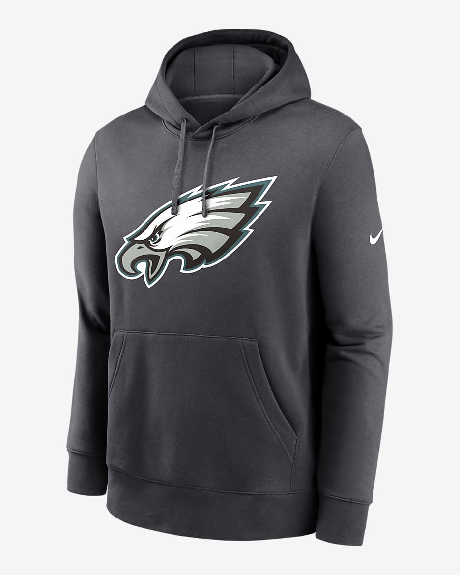 Sudadera con gorro sin cierre Nike de la NFL para hombre Philadelphia Eagles Club Logo - Antracita