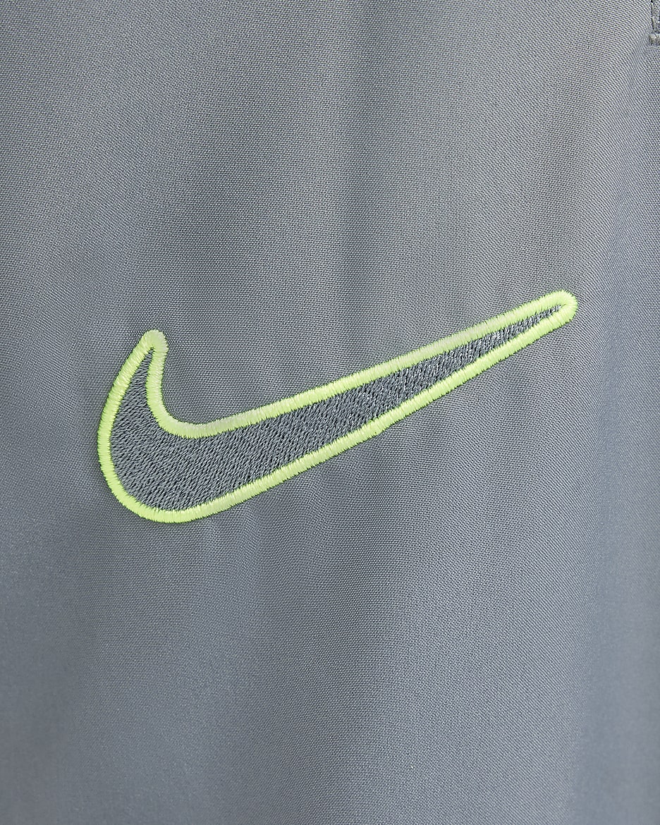 Pánské vodoodpudivé fotbalové kalhoty Nike Academy - Cool Grey/Volt/Volt