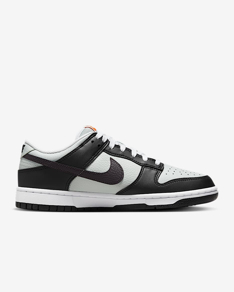 Nike Dunk Low Men's Shoes - Black/Light Silver/Bright Mandarin/Medium Ash