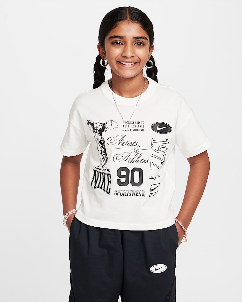 Nike Sportswear Older Kids' (Girls') T-Shirt - Sail