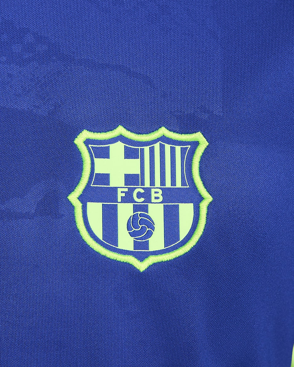 FC Barcelona Academy Pro Üçüncü Nike Dri-FIT Maç Öncesi Erkek Futbol Üstü - Old Royal/Old Royal/Lime Blast/Lime Blast