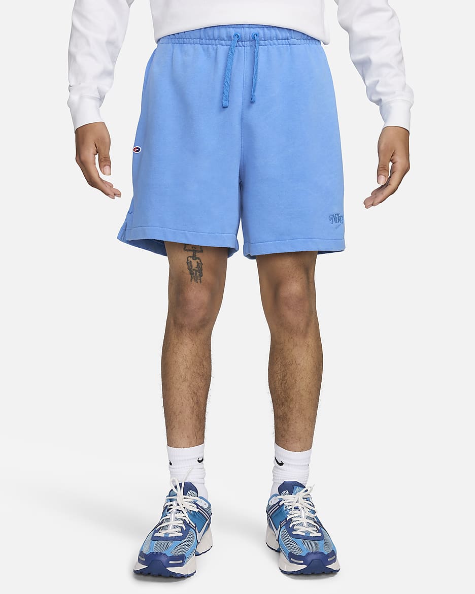 Short en molleton Flow Nike Club Fleece pour homme - Light Photo Blue