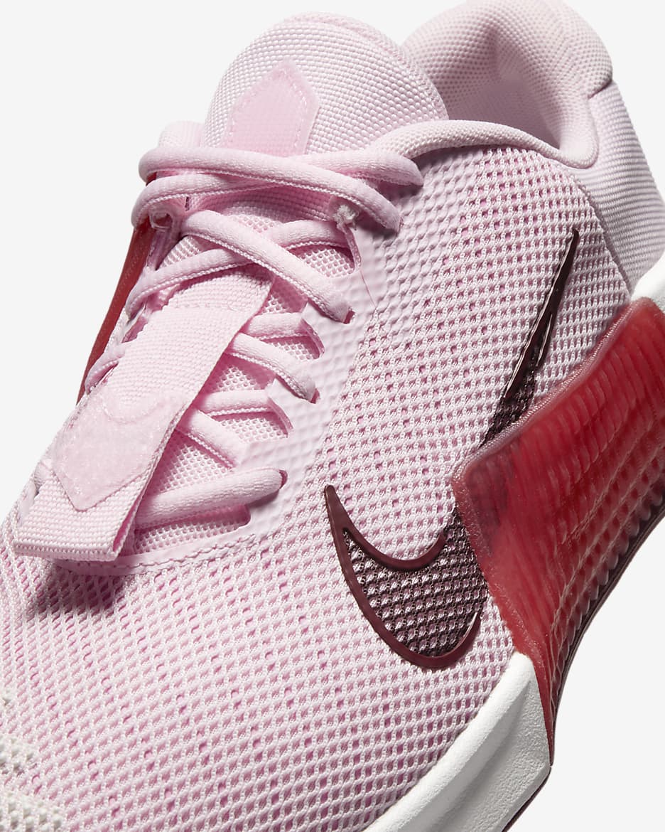 Nike Metcon 9 Women's Workout Shoes - Pink Foam/Platinum Tint/Adobe/Dark Team Red