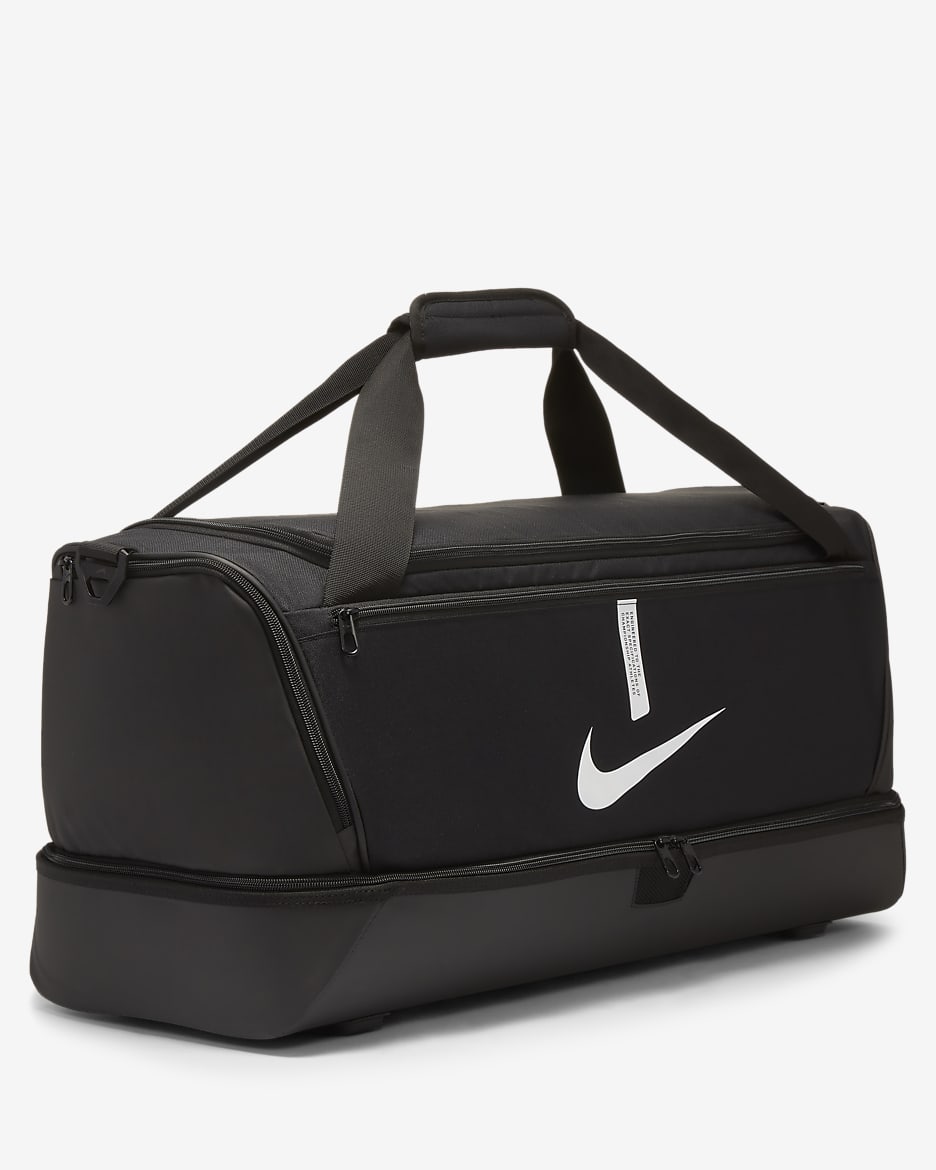 Nike Academy Team Football Hardcase Duffel Bag (Large, 59L) - Black/Black/White