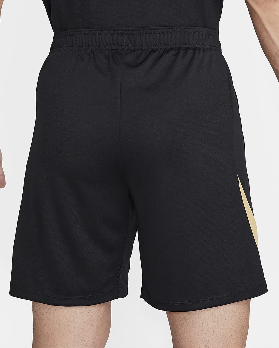 Nike Strike Men's Dri-FIT Football Shorts - Black/Black/Jersey Gold/Metallic Gold