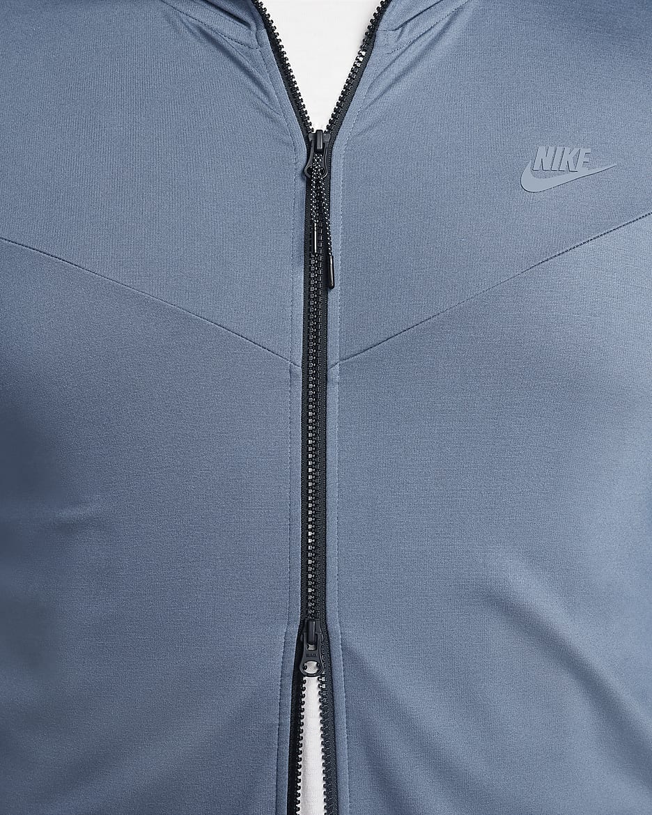 Nike Sportswear Tech Fleece Lightweight Men's Full-Zip Hoodie Sweatshirt - Diffused Blue/Diffused Blue