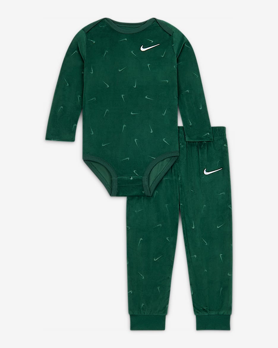 Nike Baby Essentials Baby (6-12M) Bodysuit and Pants Set - Fir