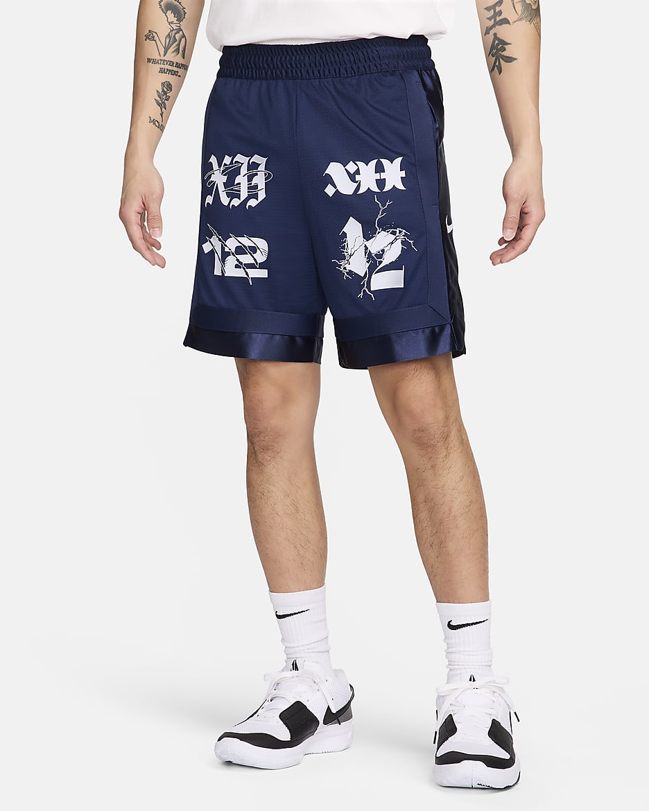 ジャ メンズ Dri-FIT DNA 15cm バスケットボールショートパンツ - ミッドナイトネイビー/フットボールグレー