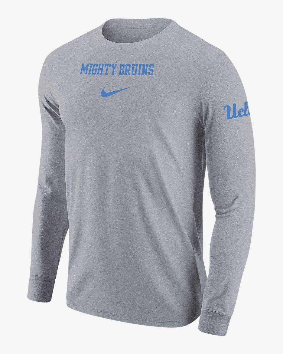 UCLA Men's Nike College Long-Sleeve T-Shirt - Dark Grey Heather