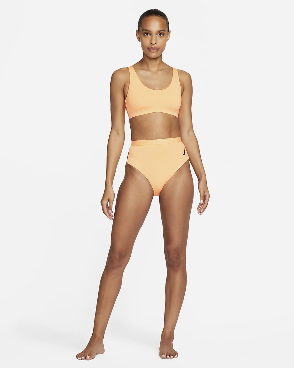 Nike Sneakerkini Women's High Waist Cheeky Bottom - Peach Cream