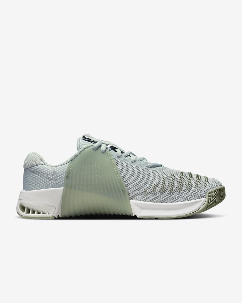 Nike Metcon 9-træningssko til kvinder - Light Silver/Summit White/Jade Horizon/Metallic Silver