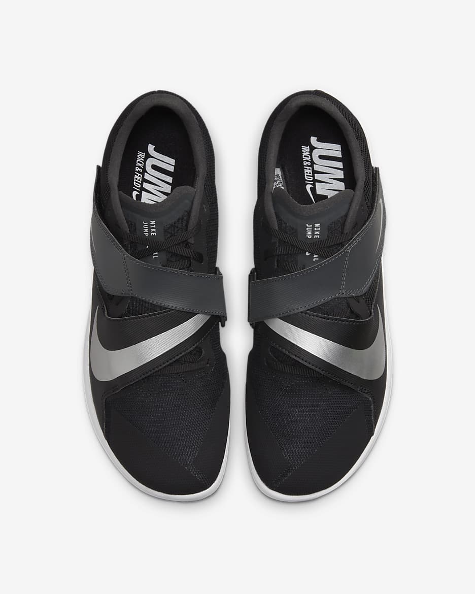 Nike Rival Jump piggsko til hoppøvelser - Svart/Dark Smoke Grey/Light Smoke Grey/Metallic Silver