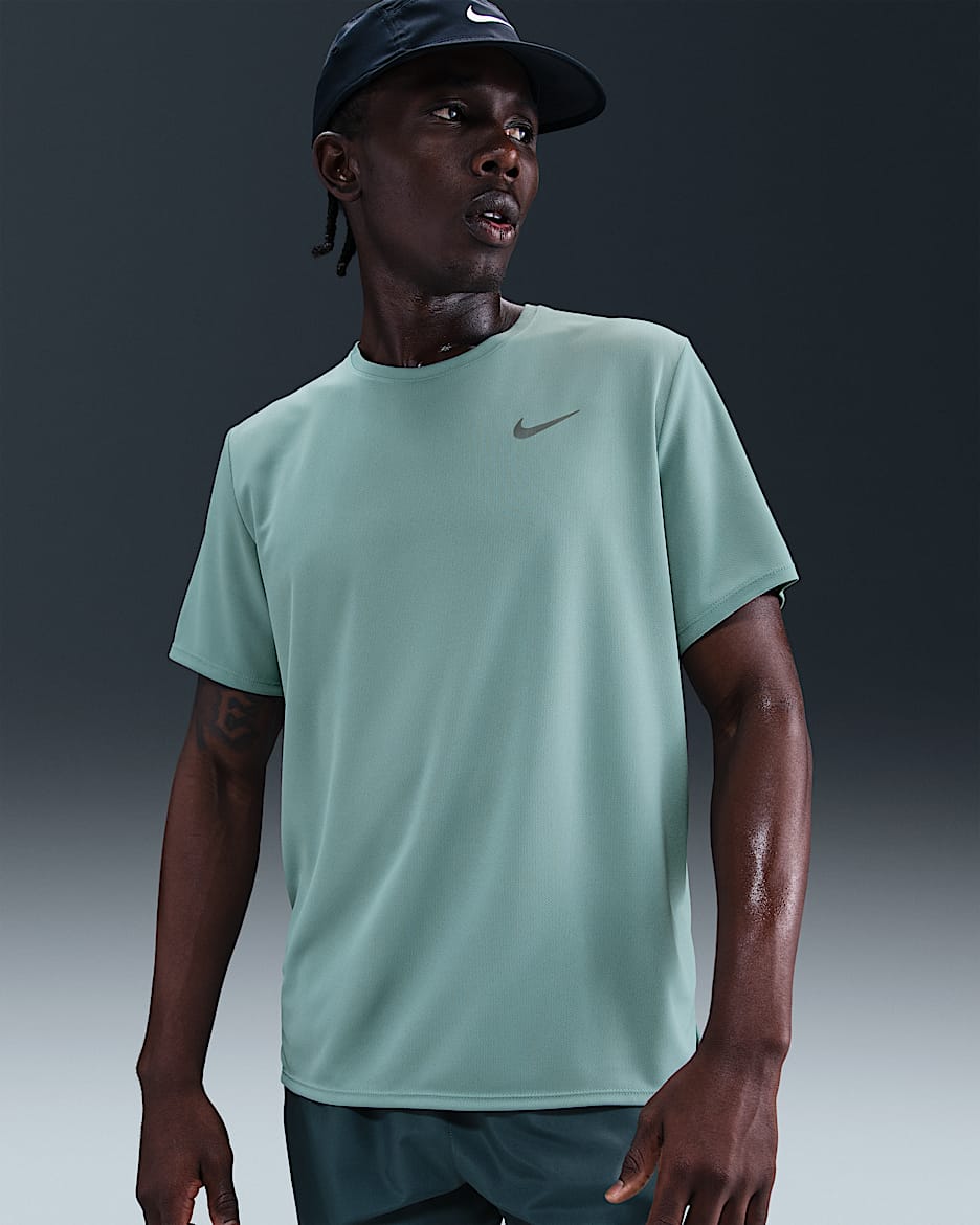 Nike Miler Men's Dri-FIT UV Short-Sleeve Running Top - Cannon