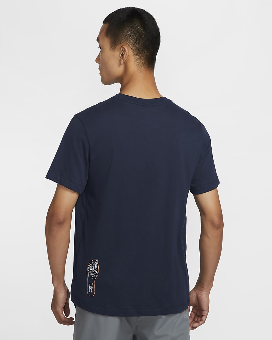 Nike Men's Dri-FIT Running T-Shirt - Obsidian