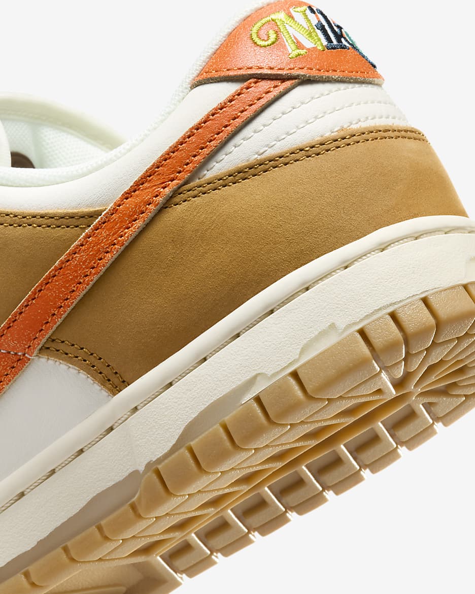 Nike Dunk Low Retro Shoes - Sail/Coconut Milk/Wheat/Safety Orange