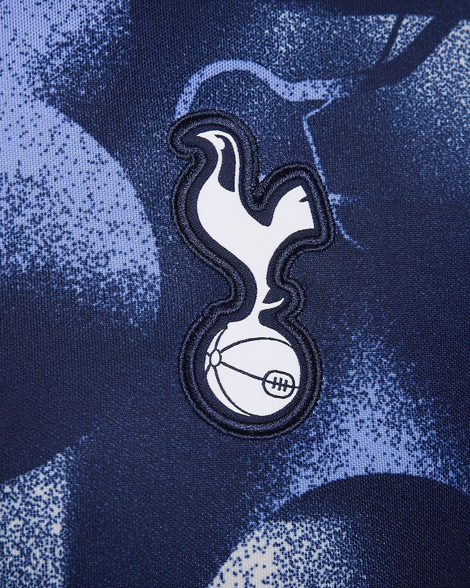 Tottenham Hotspur Academy Pro Nike Dri-FIT warming-upvoetbaltop met korte mouwen voor heren - Binary Blue/Wit