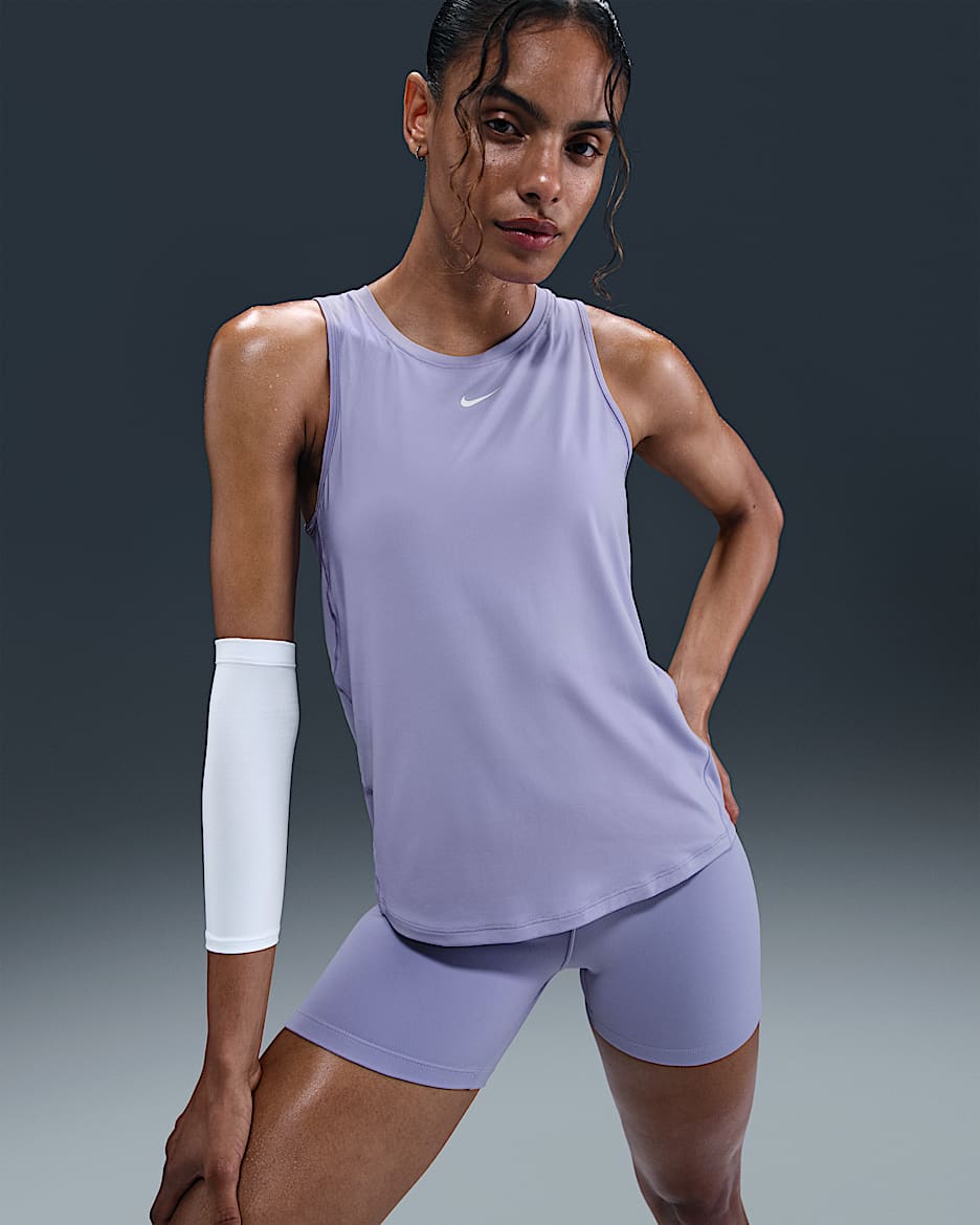 Nike One Classic Women's Dri-FIT Tank Top - Lilac Ice/White