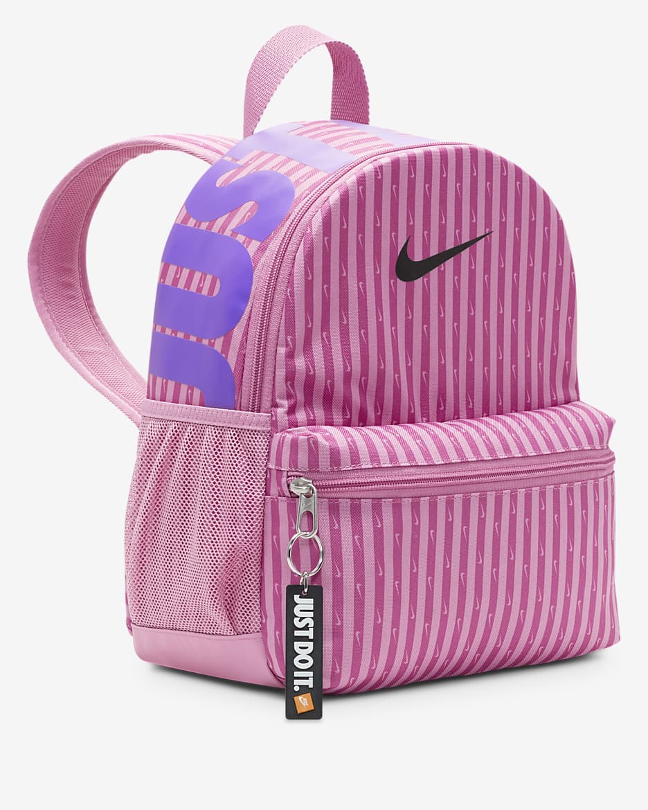 Nike Brasilia JDI Older Kids' Mini Backpack (11L) - Magic Flamingo/Magic Flamingo/Black