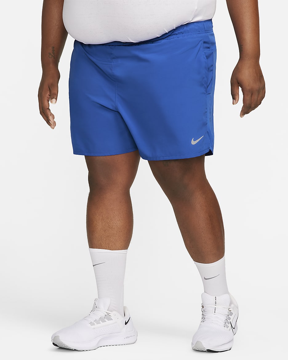 Nike Challenger-Dri-FIT-løbeshorts (13 cm) med indershorts til mænd - Game Royal/Game Royal/sort