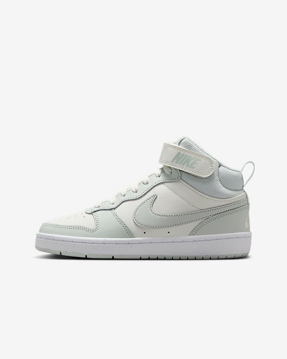 Tenis para niños grandes Nike Court Borough Mid 2 - Vela/Blanco/Plata claro