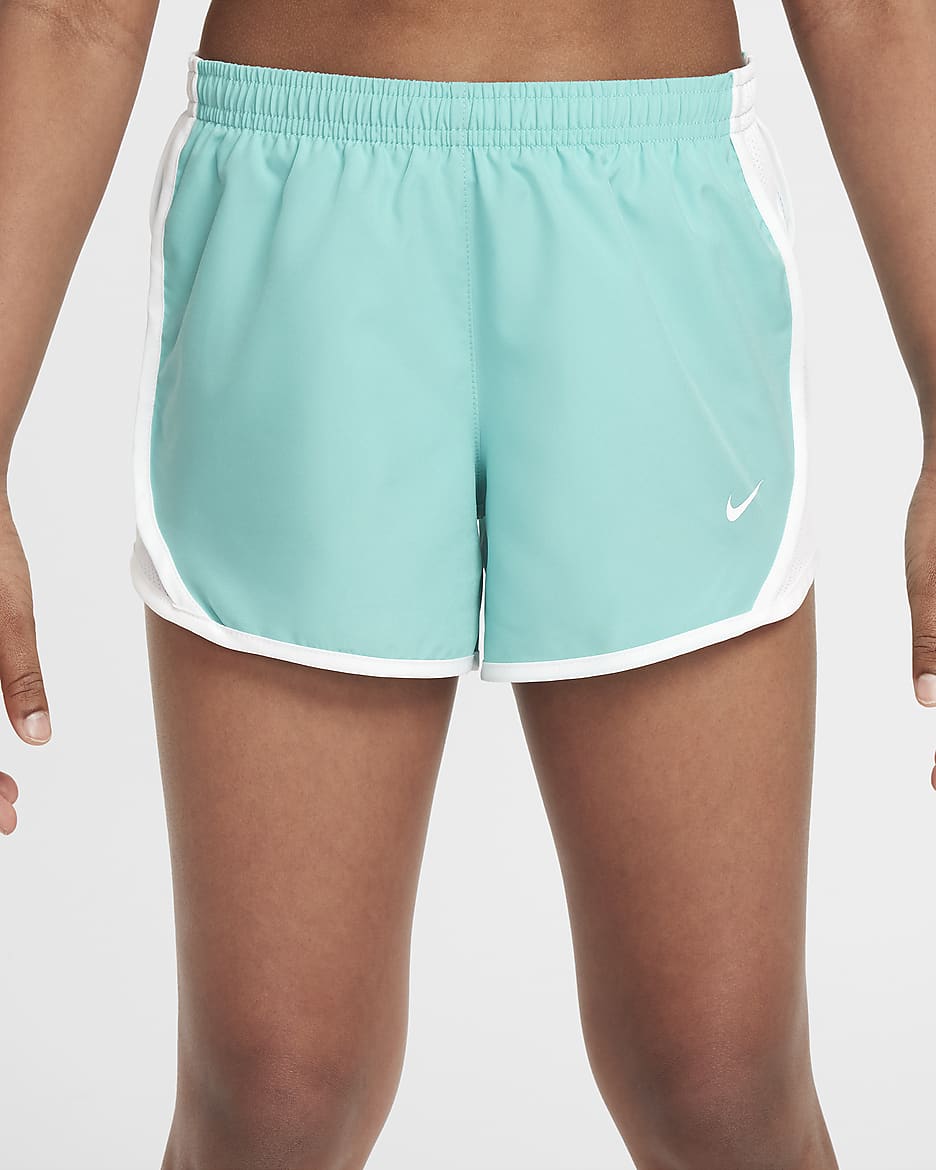 Shorts de running Dri-FIT para niñas talla grande Nike Tempo - Escarcha verde/Blanco/Blanco/Blanco