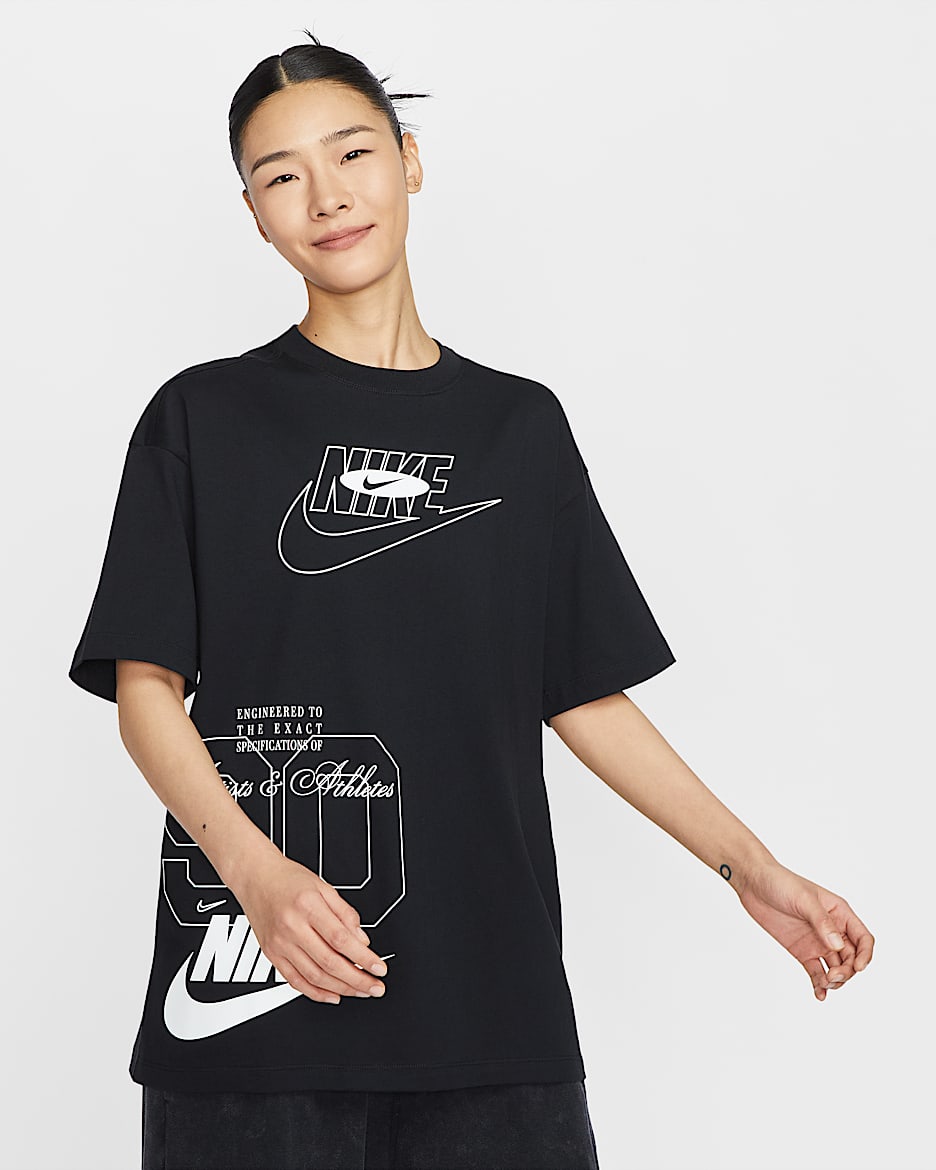 ナイキ スポーツウェア ウィメンズ オーバーサイズド Tシャツ - ブラック