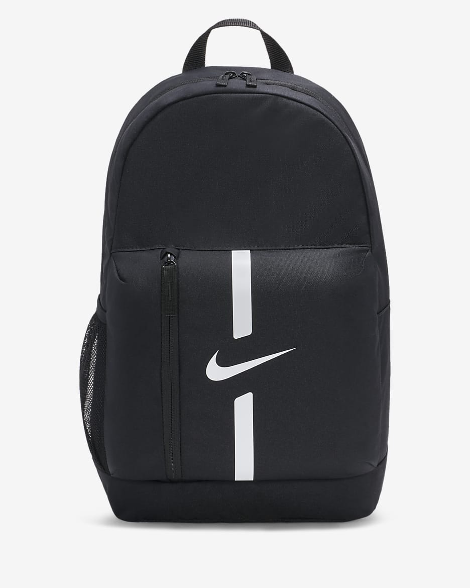 Nike Academy Team Kinder-Fußballrucksack (22 l) - Schwarz/Schwarz/Weiß