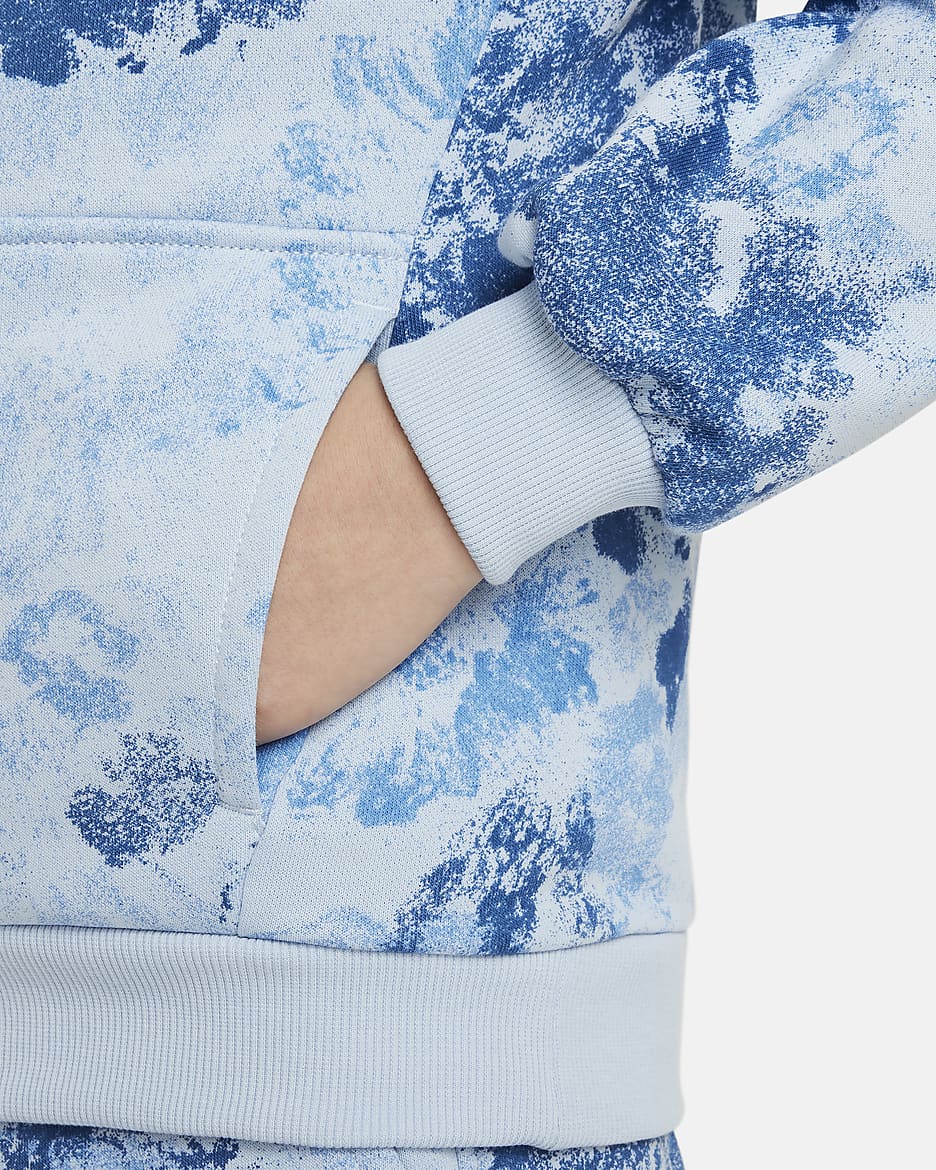 Felpa pullover con cappuccio Nike Sportswear Club Fleece – Ragazzi - Light Armory Blue/Bianco