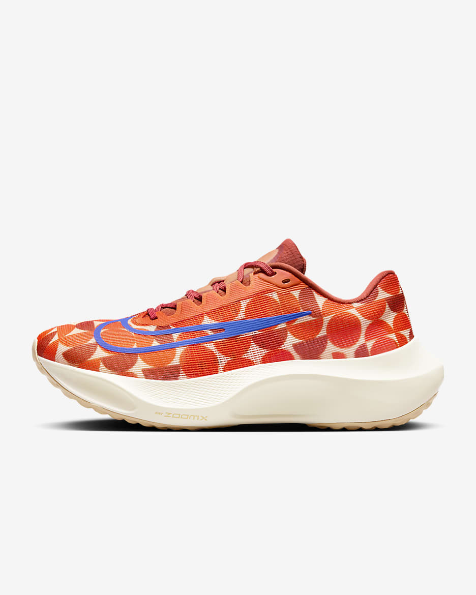 Nike Zoom Fly 5 Premium Men's Road Running Shoes - Safety Orange/Burnt Sunrise/Sesame/Hyper Royal