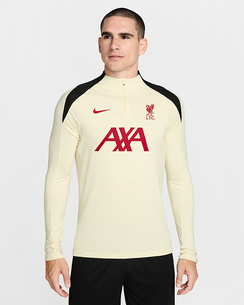 Liverpool F.C. Strike Special Edition Men's Nike Dri-FIT Football Drill Top - Coconut Milk/Coconut Milk/Black/Gym Red