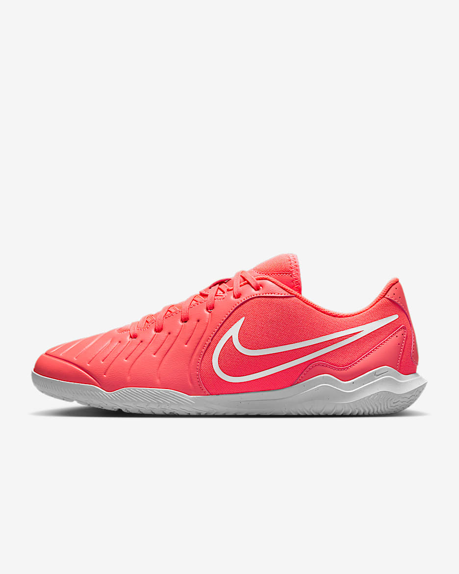 Calzado de fútbol low para cancha cubierta Nike Tiempo Legend 9 Club - Lava cálido/Blanco