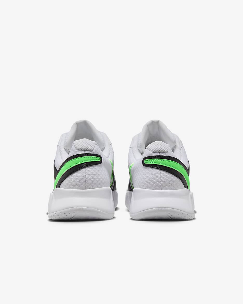 NikeCourt Lite 4 Men's Tennis Shoes - White/Black/Poison Green