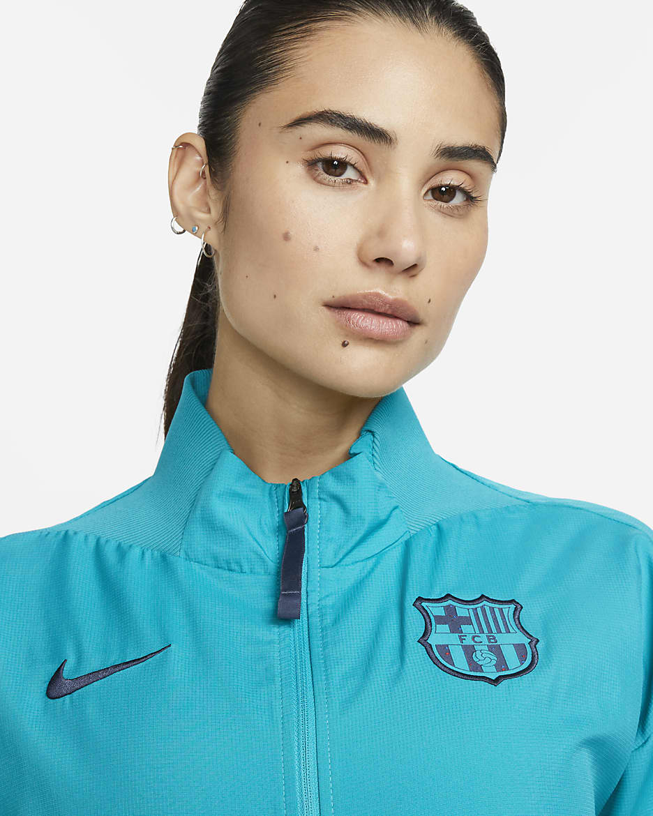 F.C. Barcelona Third Women's Nike Football Woven Jacket - Energy/Thunder Blue