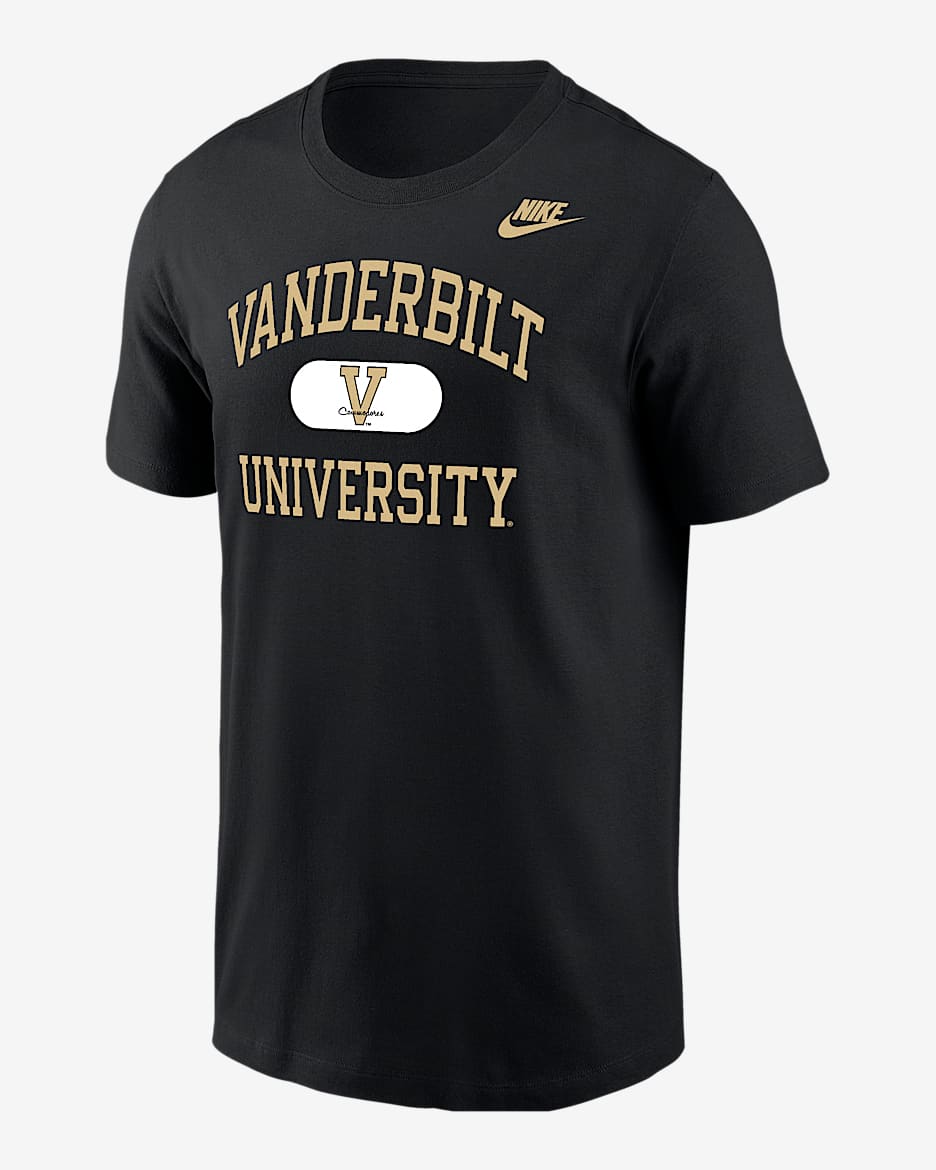 Vanderbilt Men's Nike College T-Shirt - Black