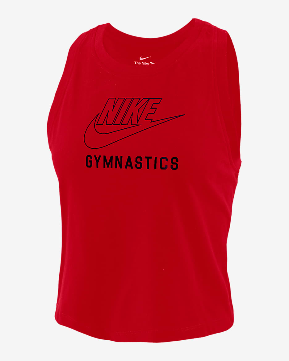 Nike Swoosh Women's Gymnastics Cropped Tank Top - Red