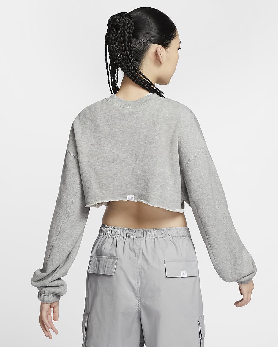 Nike Sportswear Women's Oversized French Terry Shrug - Dark Grey Heather/Black