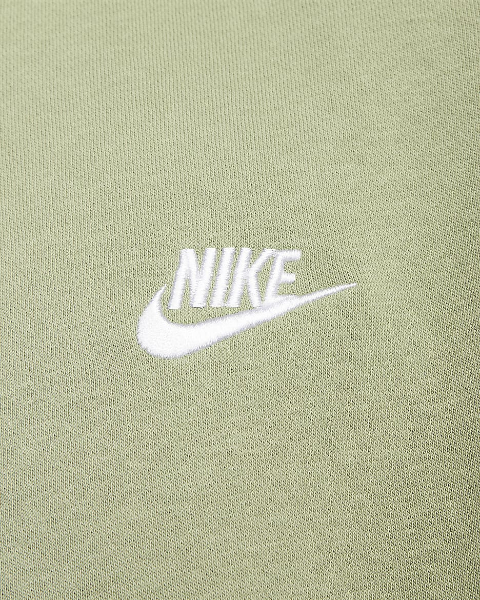 Sudadera con gorro de cierre completo para hombre Nike Sportswear Club Fleece - Verde aceite/Verde aceite/Blanco