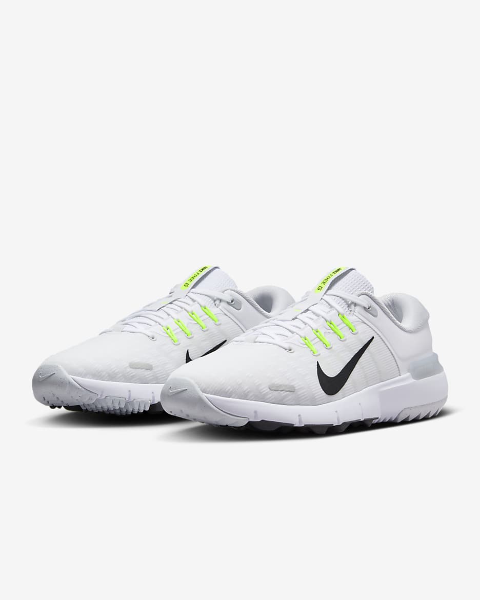 Nike Free Golf NN Golf Shoes - White/Pure Platinum/Wolf Grey/Black