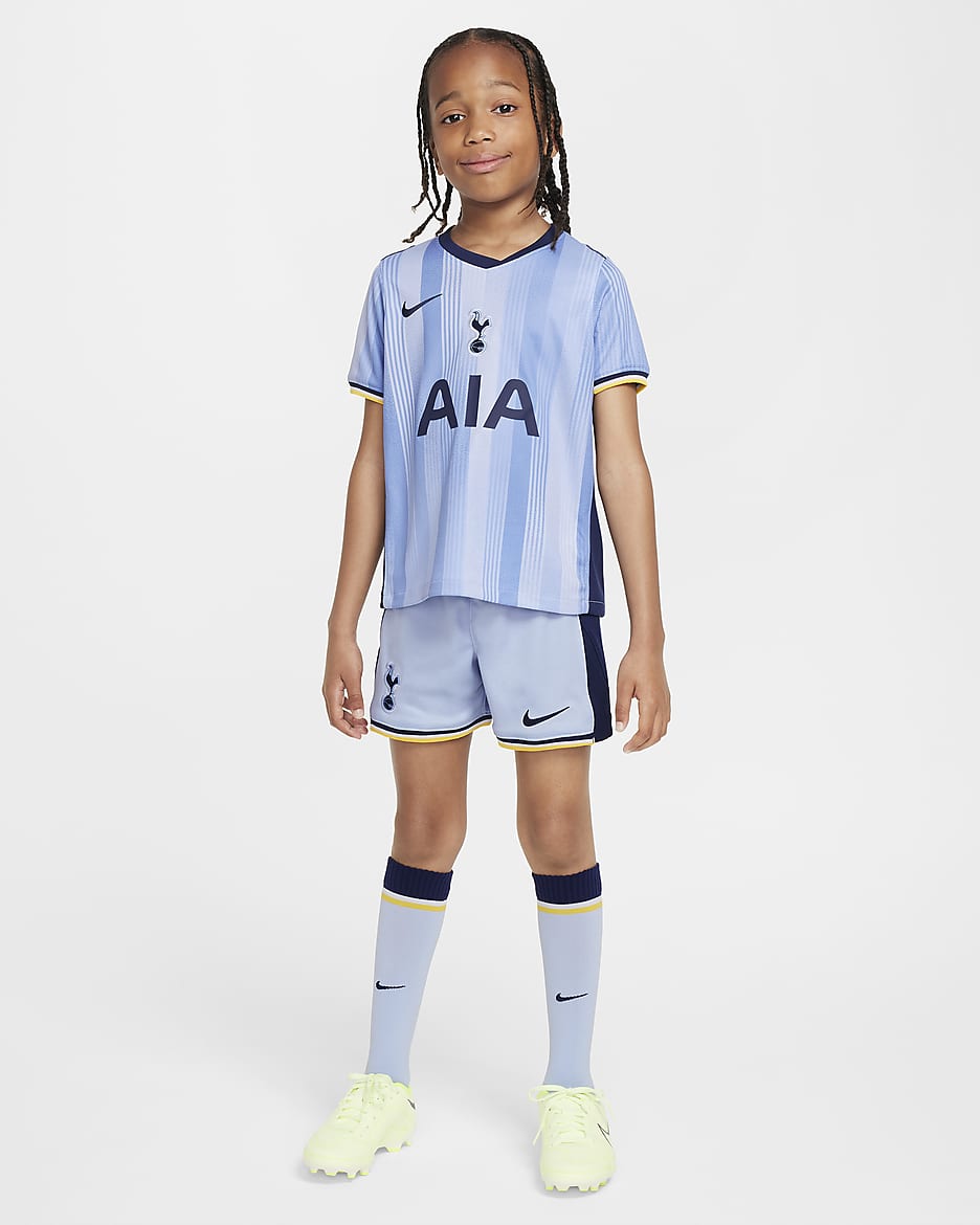 Tottenham Hotspur 2024/25 Stadium Away dreiteiliges Nike Replika-Fußballtrikot-Set (jüngere Kinder) - Cobalt Bliss/Binary Blue