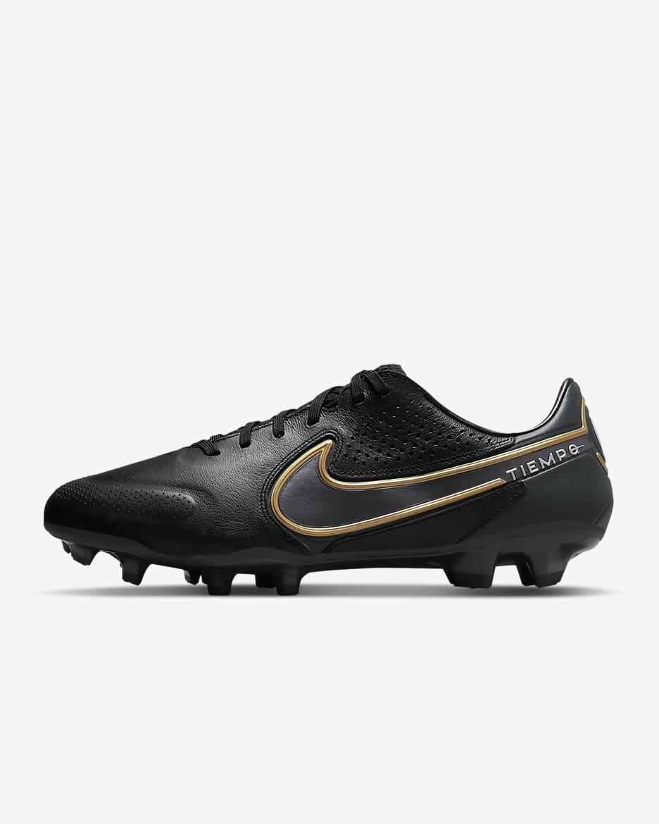 Kopačka Nike Tiempo Legend 9 Pro FG na pevný povrch - Černá/Anthracite/Metallic Gold/Metallic Dark Grey