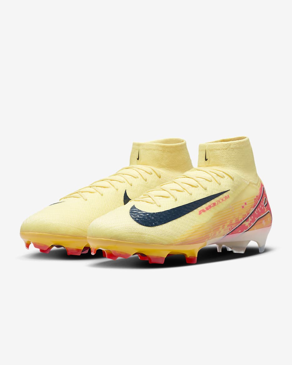 Chaussure de foot à crampons montantes Nike Mercurial Superfly 10 Elite « Kylian Mbappé » - Light Laser Orange/Armory Navy