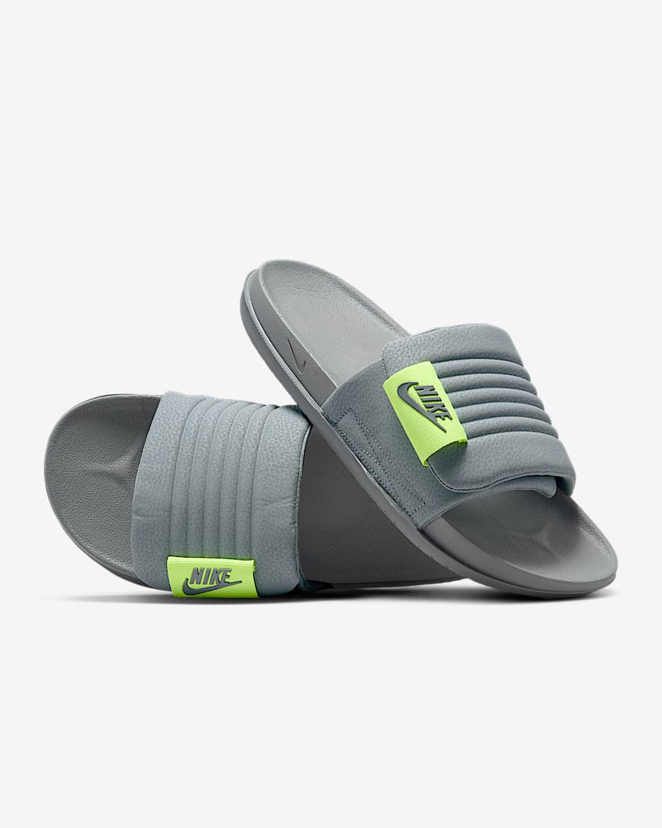 Nike Offcourt Adjust Men's Slides - Cool Grey/Volt/Cool Grey
