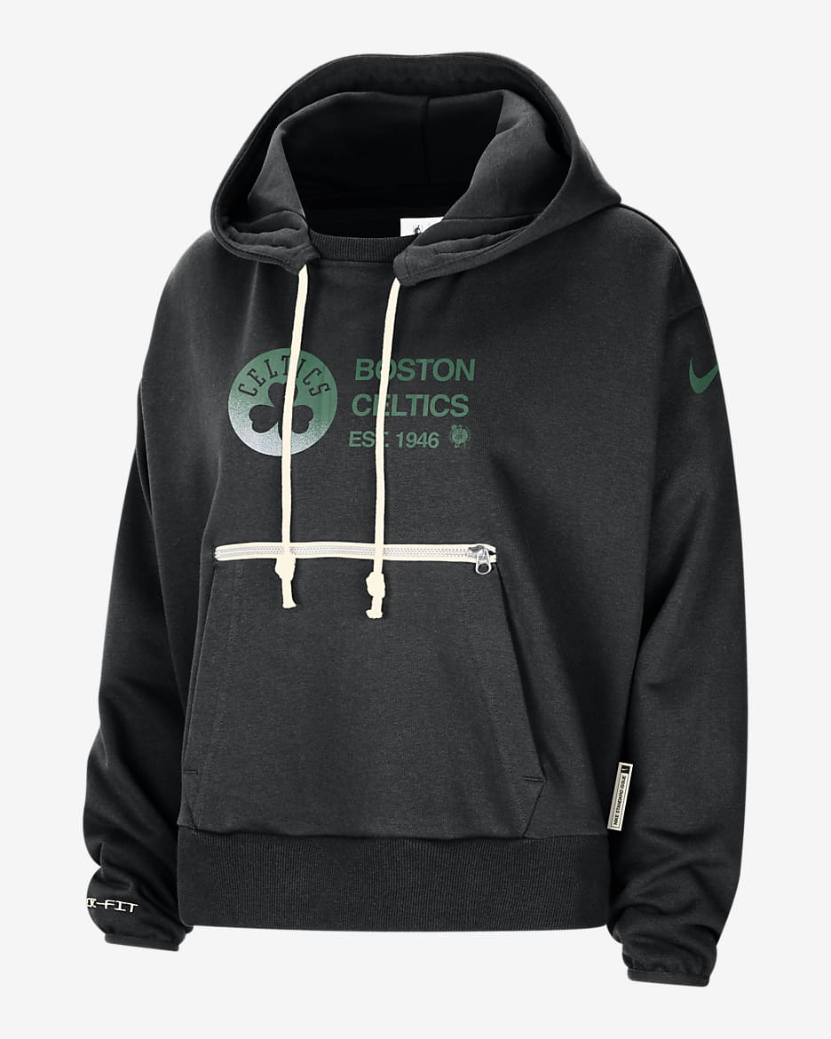 Boston Celtics Standard Issue Women's Nike Dri-FIT NBA Pullover Hoodie - Black/Clover