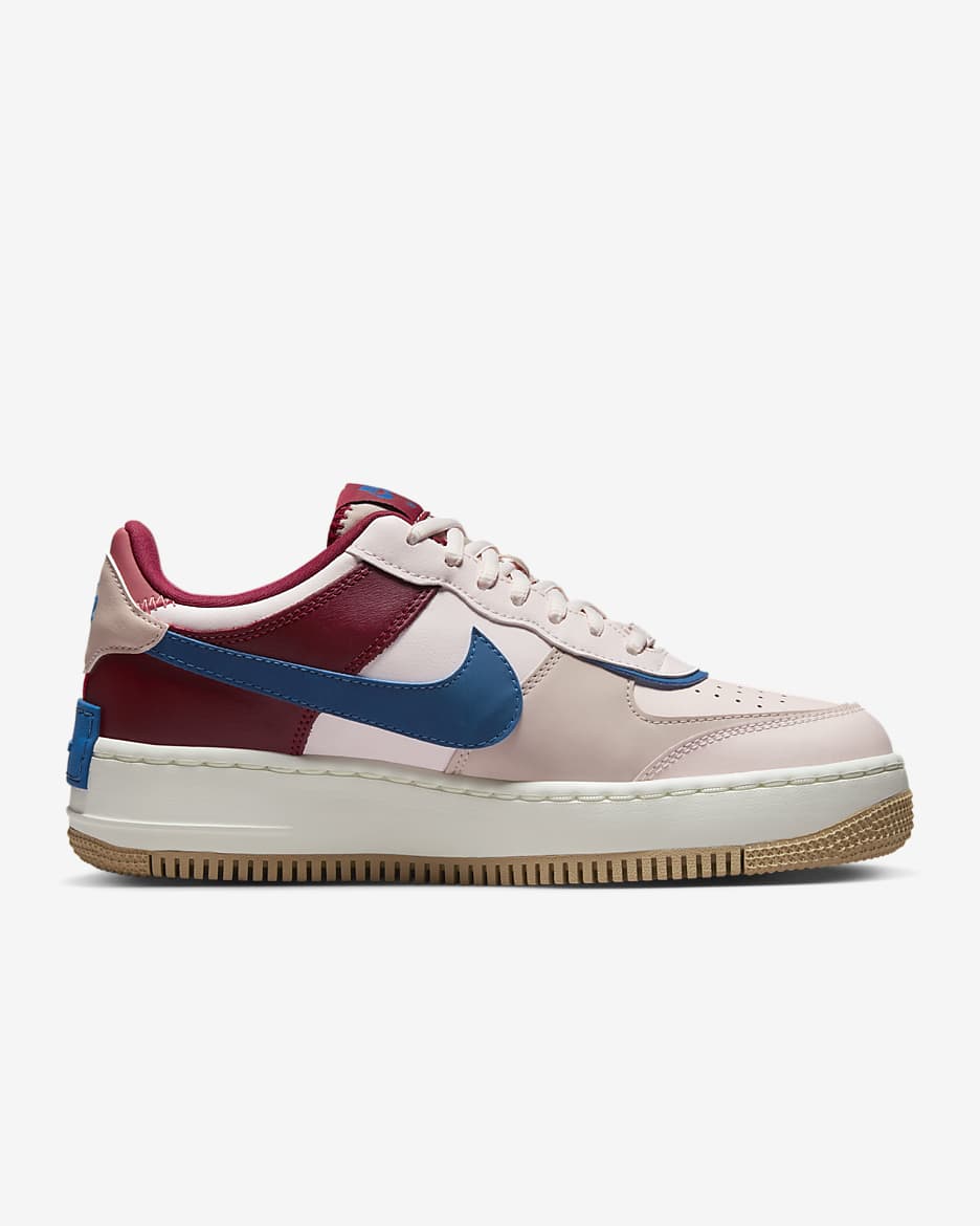 Nike Air Force 1 Shadow damesko - Light Soft Pink/Fossil Stone/Team Red/Canyon Rust