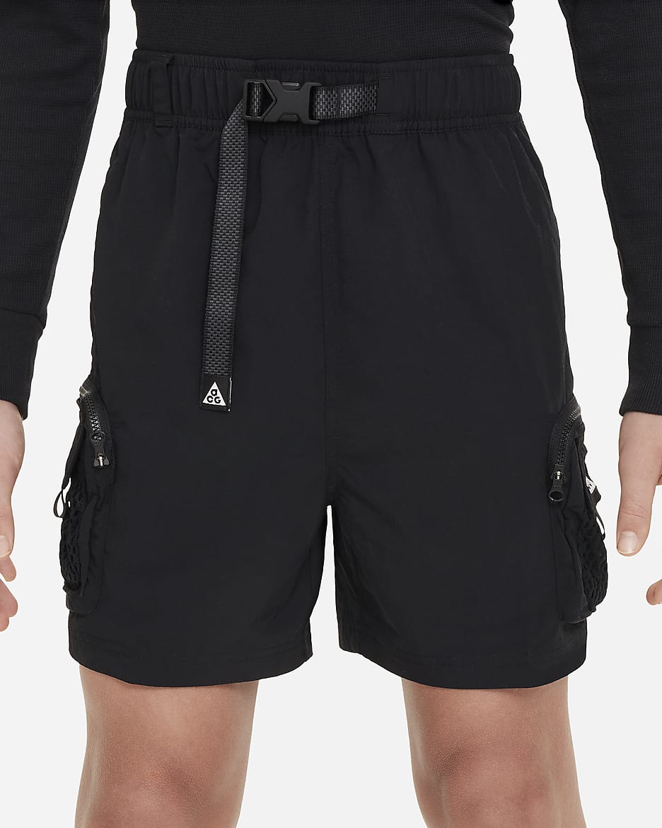 Nike ACG cargoshorts voor kids - Zwart/Zwart/Zwart/Summit White