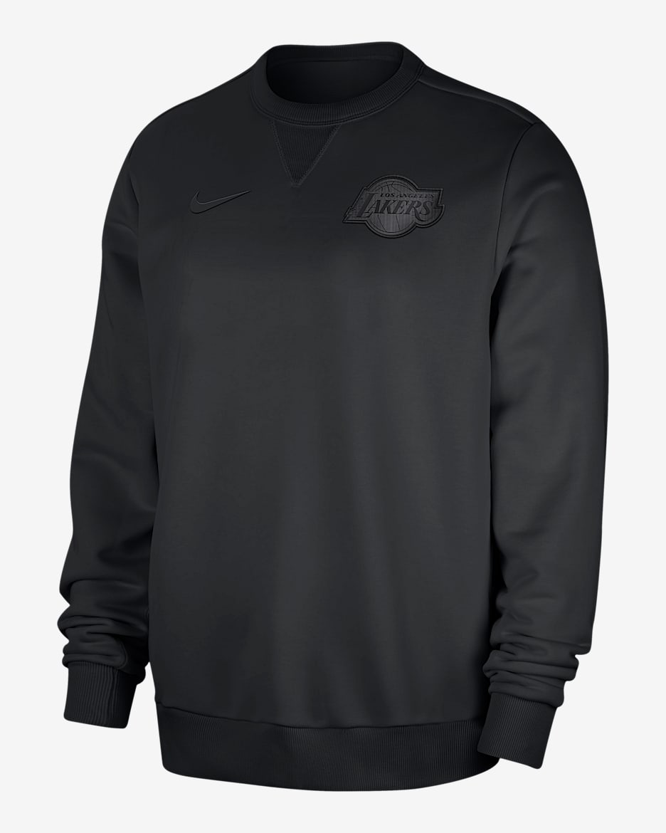 Sweat à col ras-du-cou Nike Dri-FIT NBA Los Angeles Lakers Standard Issue pour homme - Noir/Dark Smoke Grey/Noir