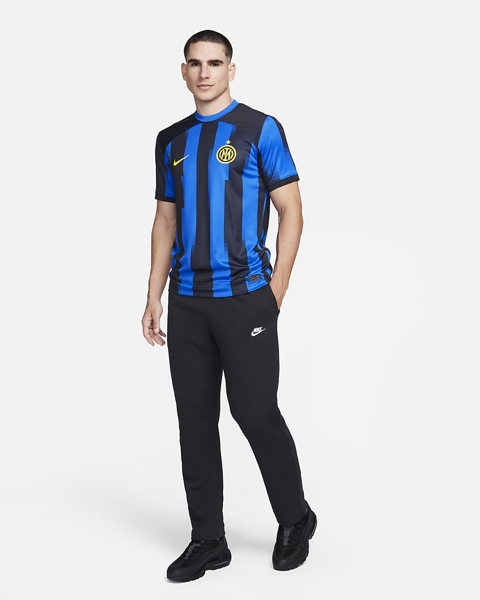 Jersey de fútbol Nike Dri-FIT del Inter de Milán local 2023/24 Stadium para hombre - Azul Lyon/Negro/Amarillo vibrante