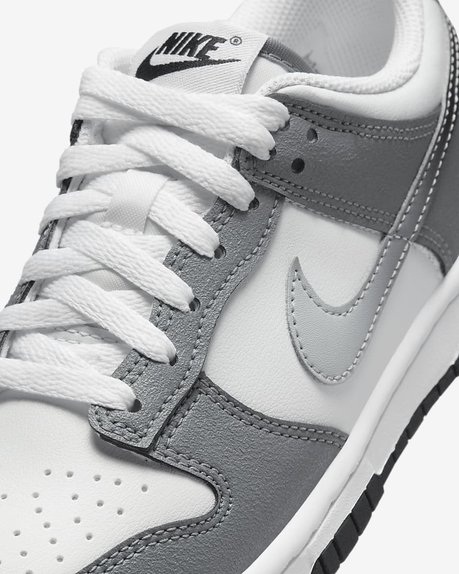 Buty dla dużych dzieci Nike Dunk Low - Cool Grey/Summit White/Biel/Light Smoke Grey